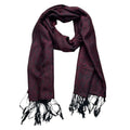 2pcs Floral Romantic Jacquard Florals On Vivid Magenta Long Scarf ,Luxe Look For Evening Wear,Scarf,vacation,daily Life,evening Party,Office Appropriate Subtlety For Women Men