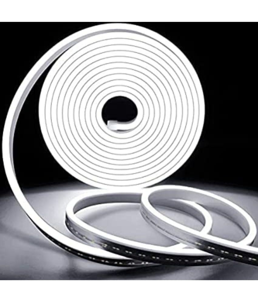 Charkee White LED Neon Light Rope, Waterproof Outdoor Flexible Light with Connector Pack of 1