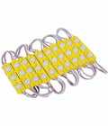 Charkee Yellow 3LED Strip 12V Waterproof 5730 LED SMD Pack of 20
