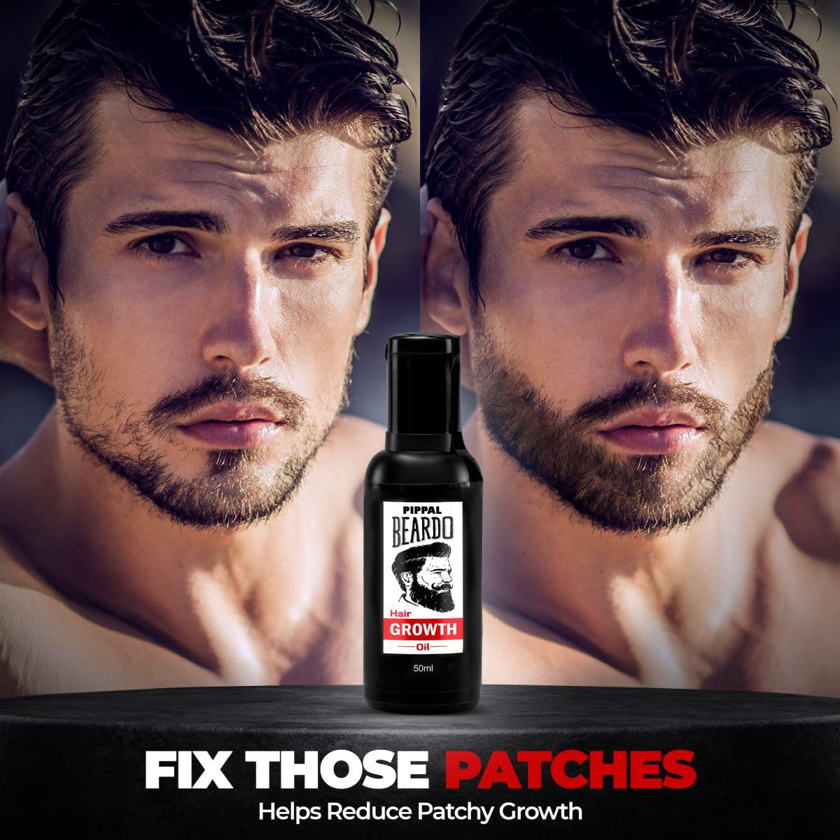 Beardo & Hair Growth Oil, 50ml for Stronger & Fuller Beard Hair 3X50ml