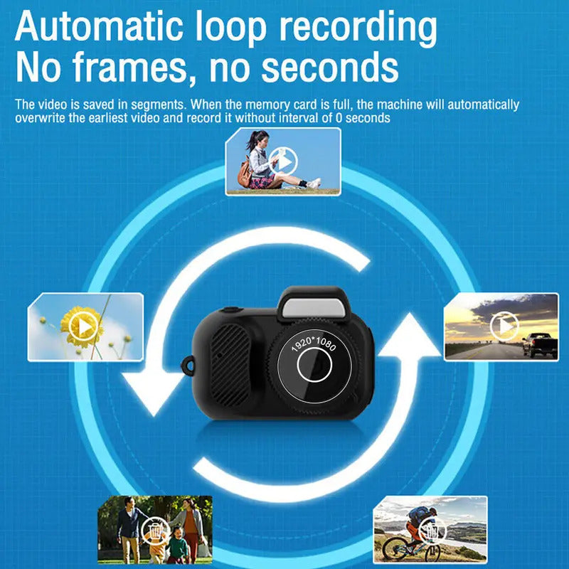 Key Chain Mini Camera -Micro Video Camera With 32GB SD Card & Card Reader, Mini DV DVR Camcorder 1080P, Pocket Wearable, Small Video Camera, For Students Kids