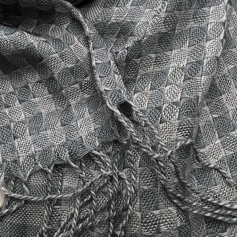 2pcs Deep Fringe Adds Movement Grey Acrylic Scarf With Fringe ,Luxe Look For Evening Wear,Scarf,vacation,daily Life,evening Party,Office Appropriate Subtlety For Women Men
