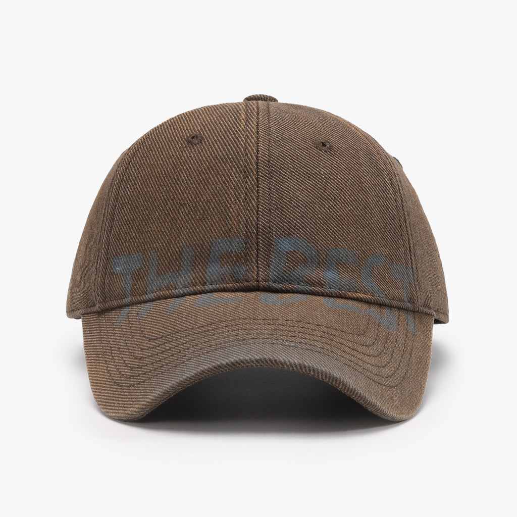 Letter Graffiti Baseball Cap Curved Brim Soft Top Cotton Blend Adjustable Snapback Hat