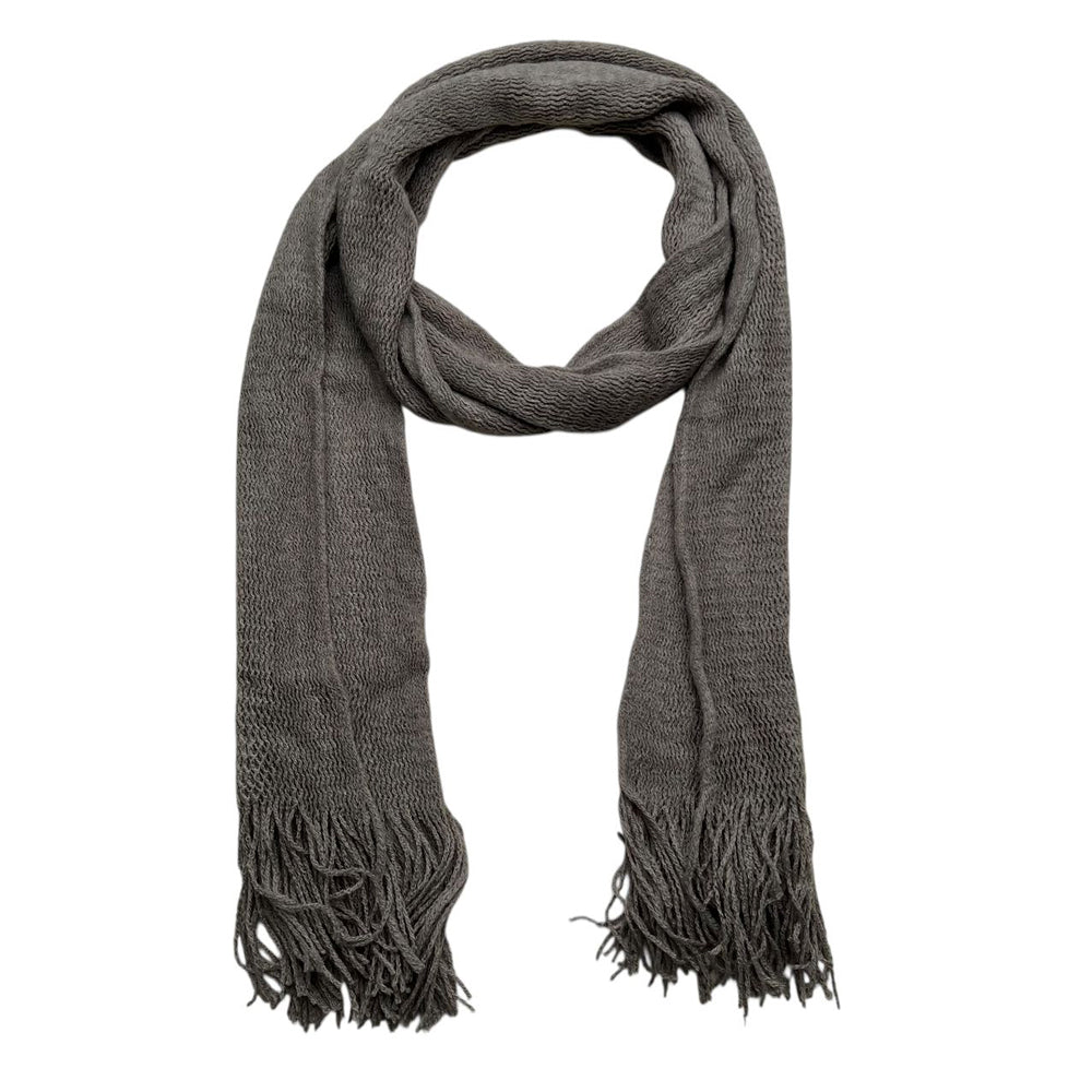 Grey Dyed Acrylic Skinny Scarf - Lightweight Scarf 63inchx8inch