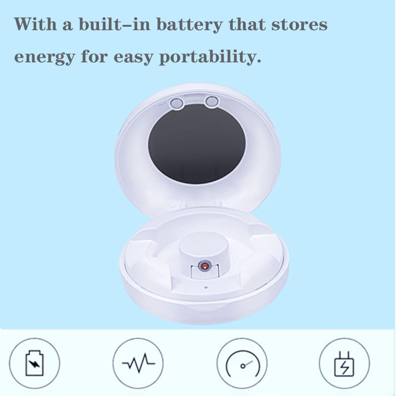 Smart Ring Charging Case, Magnetic Charging Port Compartment, Fast Charging Compact Box Portable Charger For COLMI R02 R06 R11M R8 Fitness Ring, 200 MAh Battery