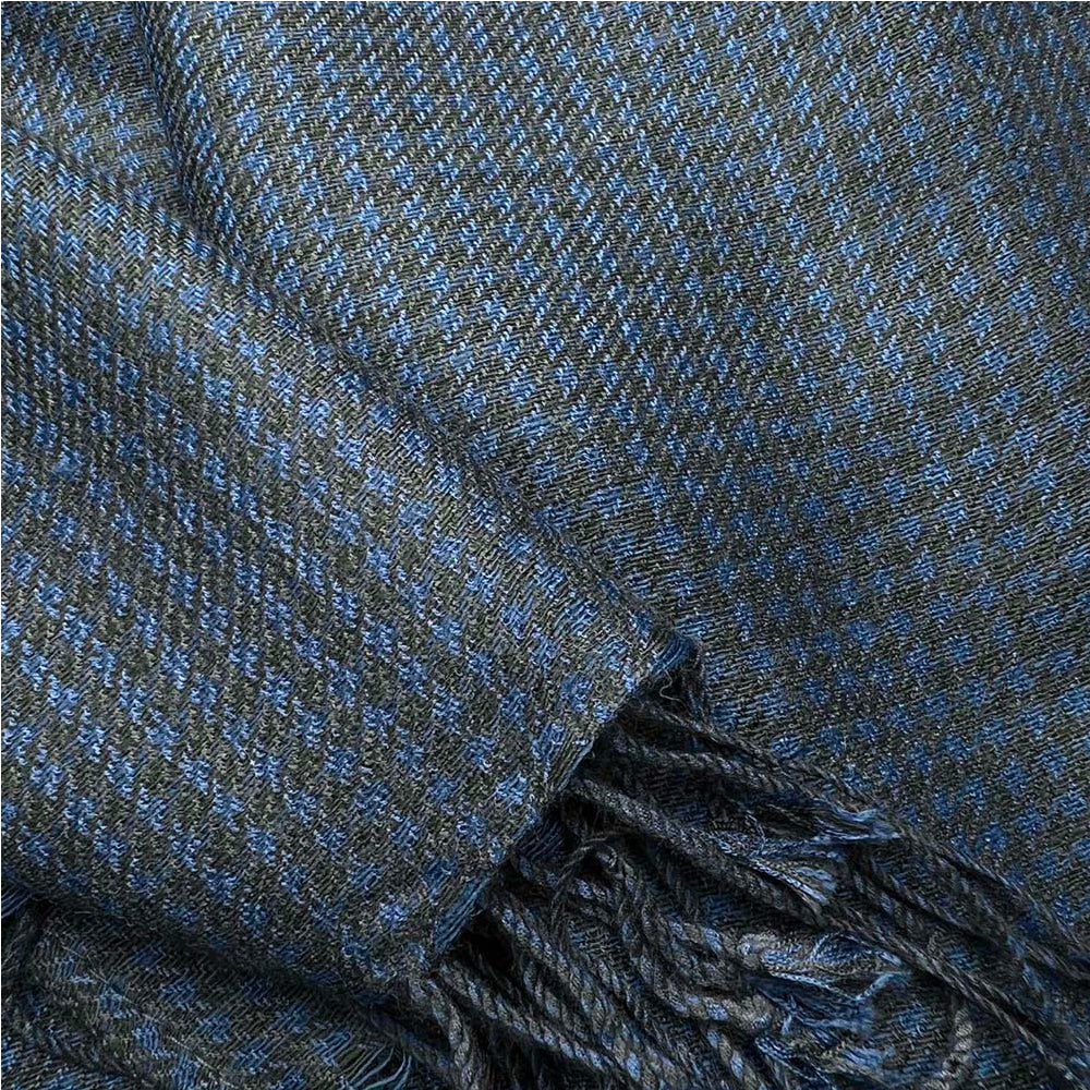 Navy Jacquard Polyester Scarf - Herringbone Texture Scarf 70inchx21inch