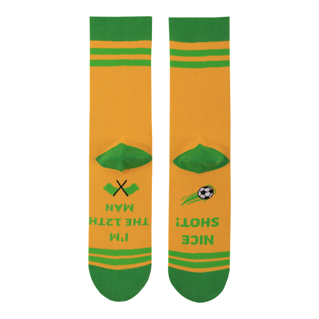 Flag Design Mid-Calf Socks With Moisture-Wicking, Sweat-Absorbing, Odor-Resistant, And Antibacterial Properties