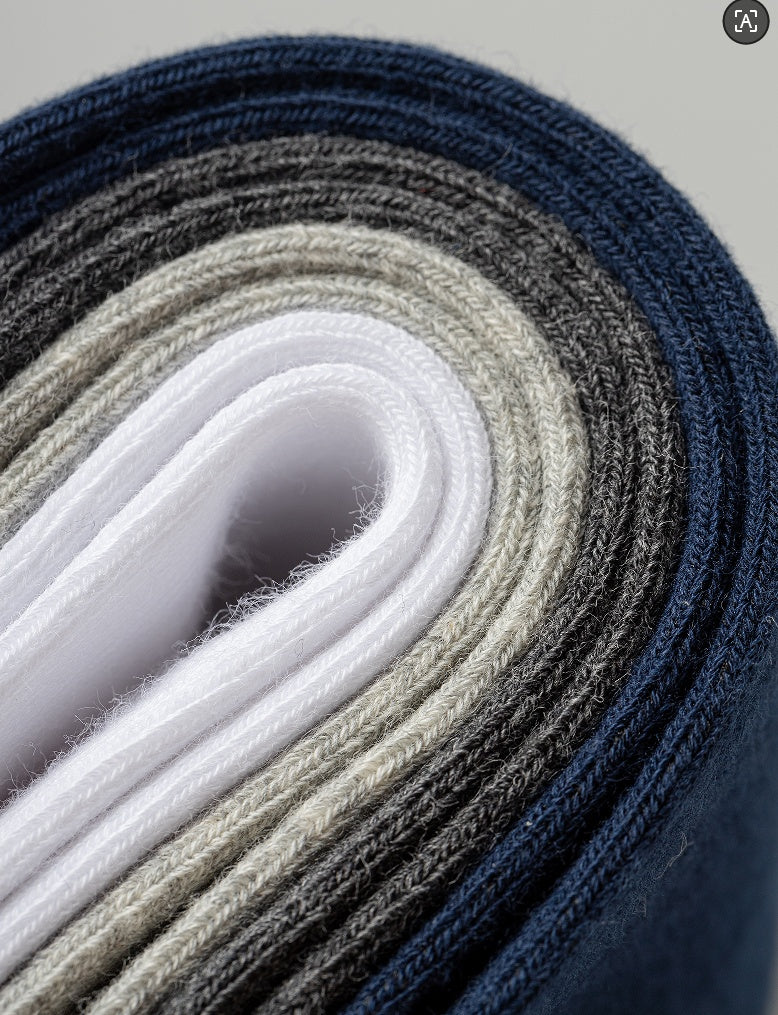 Breathable Mid-Calf Large Size 5 Pairs Solid Color Business Cotton Socks All-Season Long Socks
