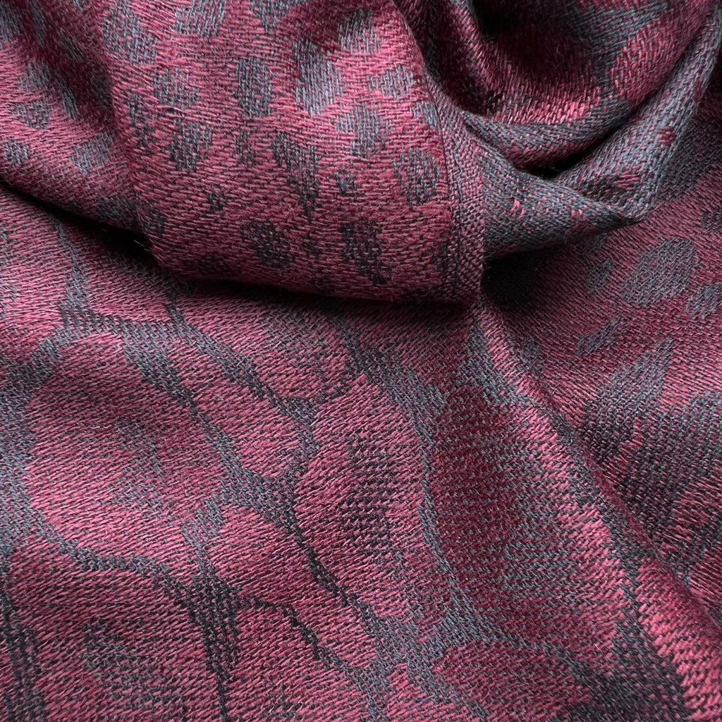 2pcs Floral Romantic Jacquard Florals On Vivid Magenta Long Scarf ,Luxe Look For Evening Wear,Scarf,vacation,daily Life,evening Party,Office Appropriate Subtlety For Women Men