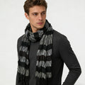 Beige Jacquard Crinkle Scarf - Textured Boho Scarf 66inchx28inch