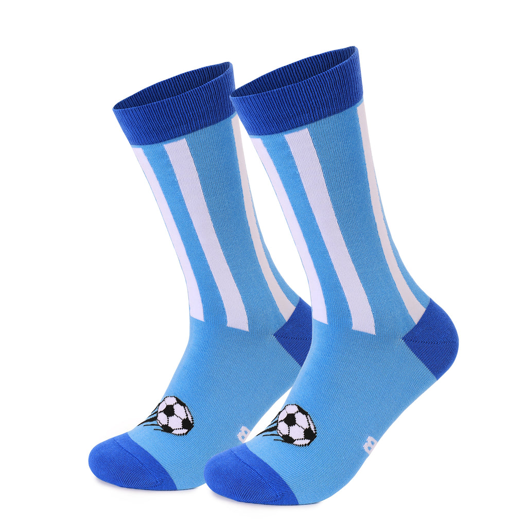 Flag Design Mid-Calf Socks With Moisture-Wicking, Sweat-Absorbing, Odor-Resistant, And Antibacterial Properties