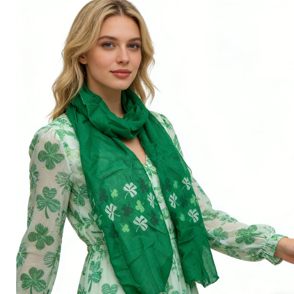 Olive Printed Scarf 2-Pack - Earth Tone Scarves 60inchx11inch Each