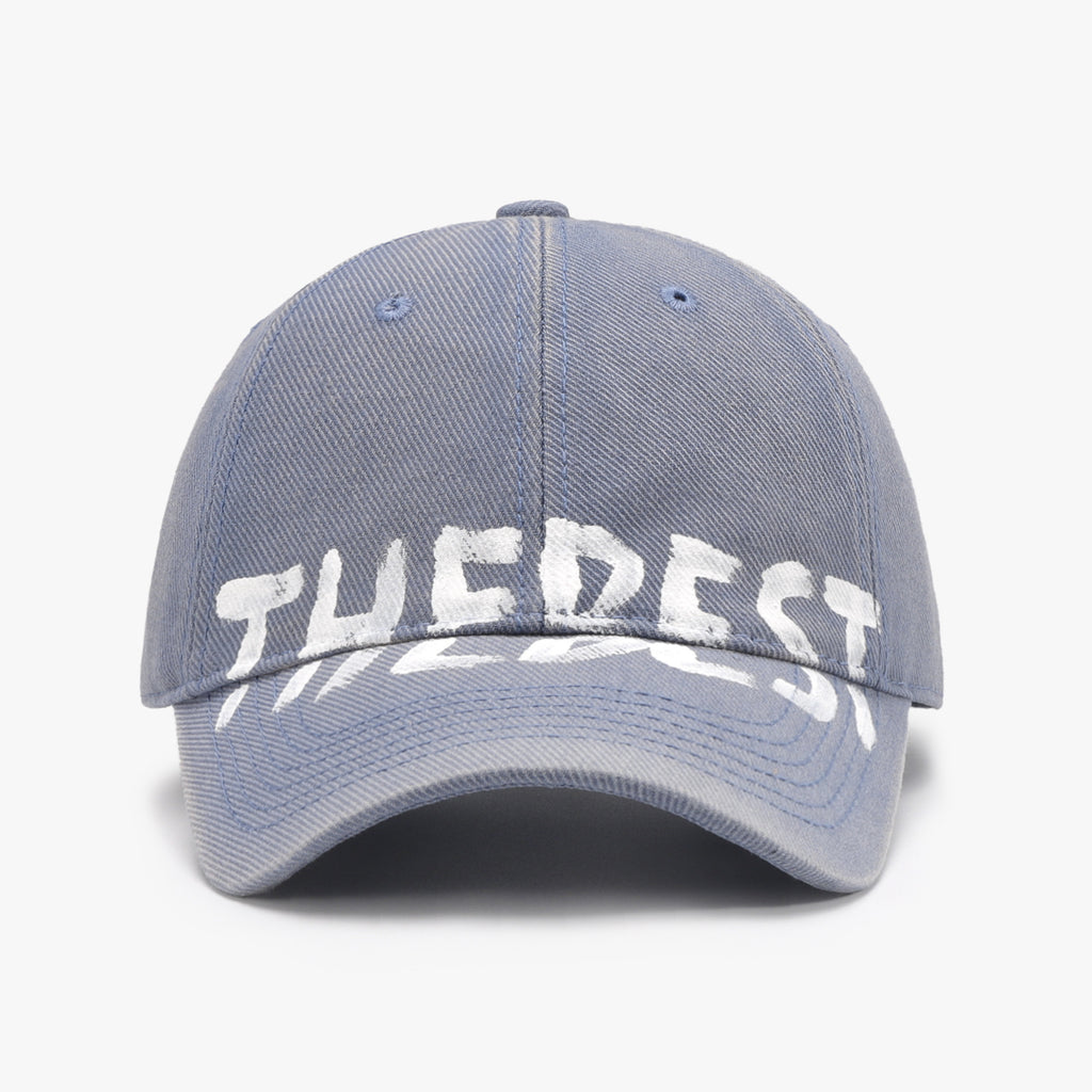 Letter Graffiti Baseball Cap Curved Brim Soft Top Cotton Blend Adjustable Snapback Hat
