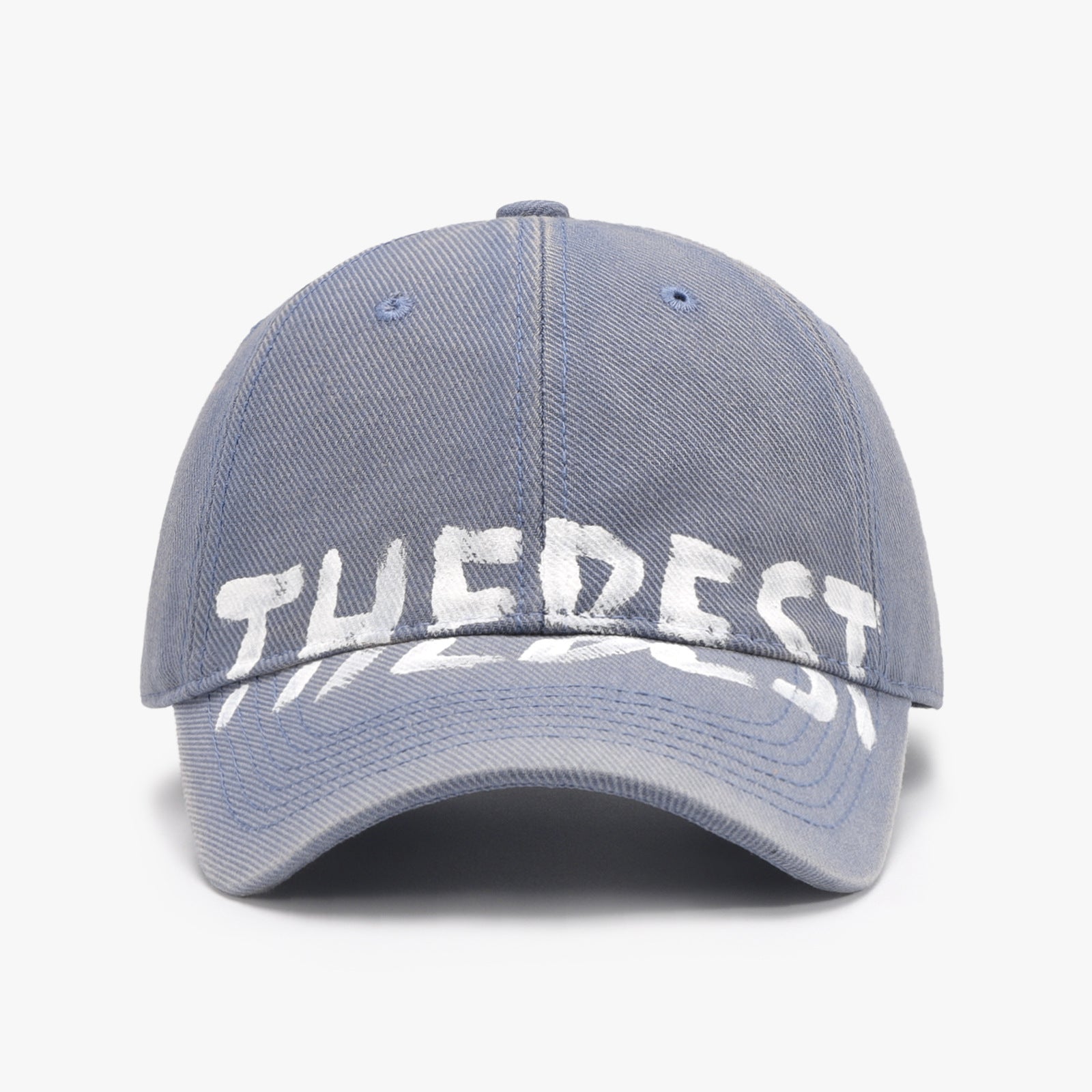 Letter Graffiti Baseball Cap Curved Brim Soft Top Cotton Blend Adjustable Snapback Hat