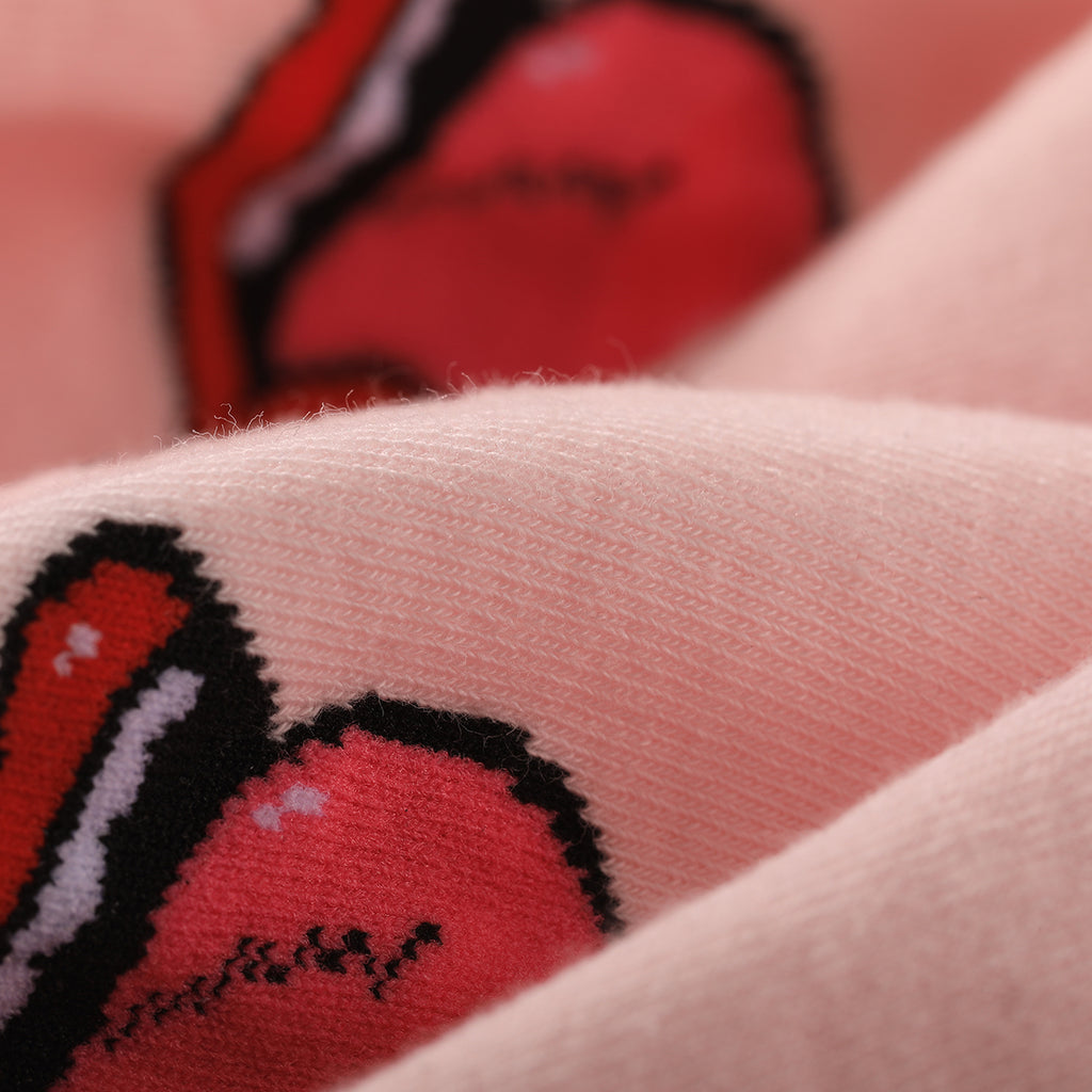 Trending Valentine's Day Gift Item 2 Pairs Of Mid-Calf Cotton Socks For Couples Unisex Soft And Cozy Design