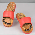 Acupressure Natural Stone Slippers (Red)