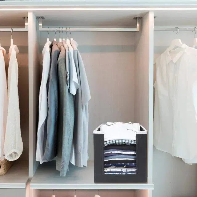 Closet Organizer-Foldable Shirts and Clothing Organizer Stackers (Pack of 1) Assorted Color