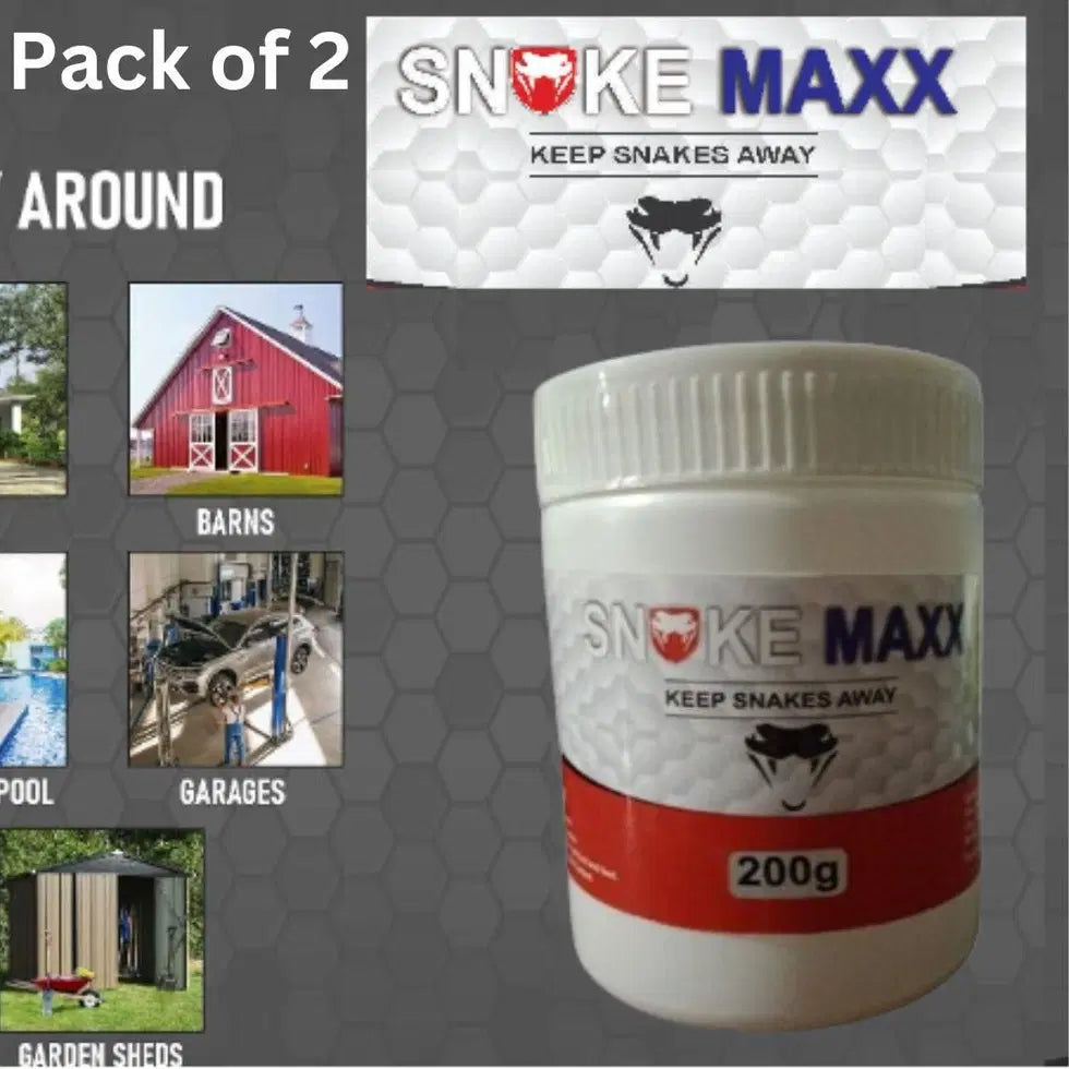 Snake Maxx Non-Toxic Biodegradable Pet-Friendly Snake Repellent Powder 200g (Pack of 2)