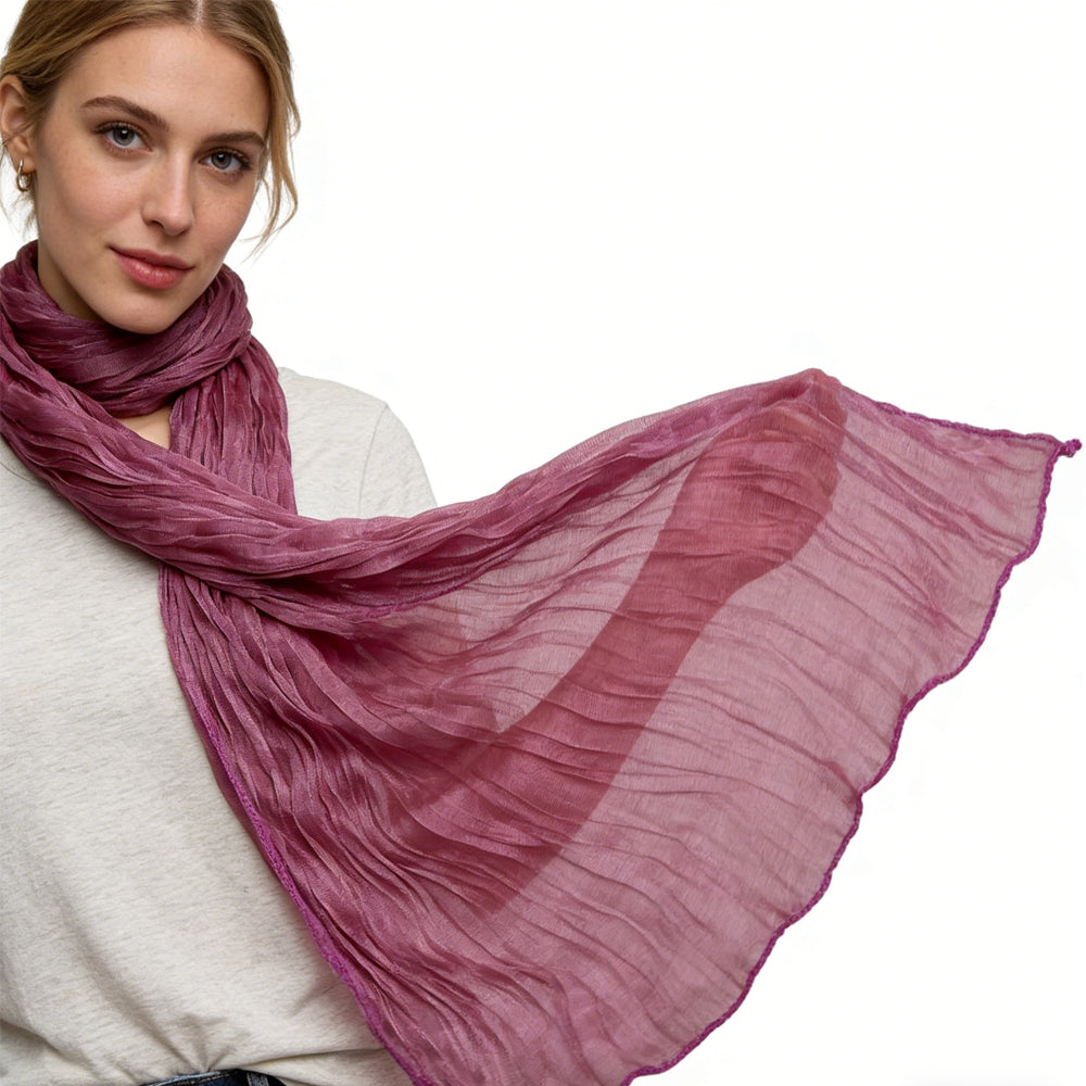 Grey Dyed Skinny Scarf - Minimalist Layering Scarf 55inchx16inch