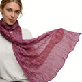 Grey Dyed Skinny Scarf - Minimalist Layering Scarf 55inchx16inch
