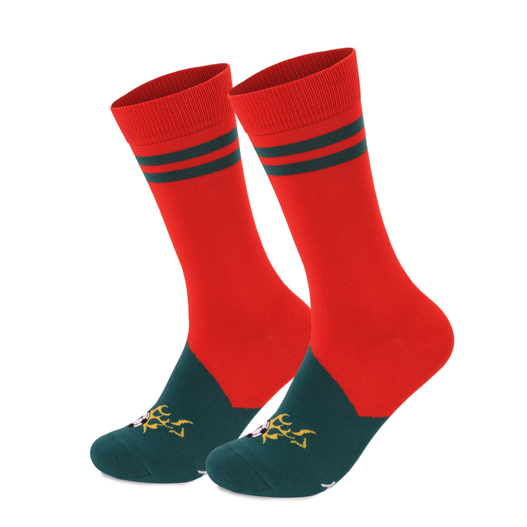 Flag Design Mid-Calf Socks With Moisture-Wicking, Sweat-Absorbing, Odor-Resistant, And Antibacterial Properties