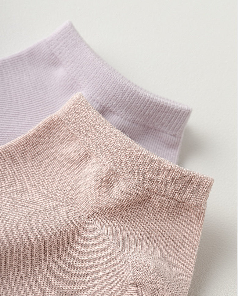 Women's Solid Color Four-Pair Set Breathable Comfortable Ankle Socks For Everyday Wear Ideal For Daily Activities