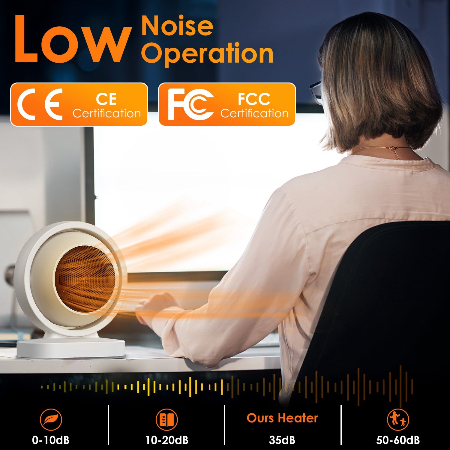 1Pc 380W Space Heater With 30 Degree Tilting Angle 3S Fast Heating Portable Desktop Electric Heater For Indoor Use With Overheat Protection Tip Over Protection For Home Office